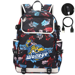 Toledo Walleye Hockey League Backpack School Notebook Travel Bag