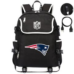 New England Patriots Football Rugby Backpack School Notebook Travel Bags