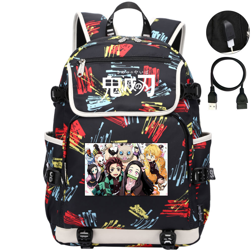 Demon Slayer Kimetsu No Yaiba Backpack School Notebook Travel Bags