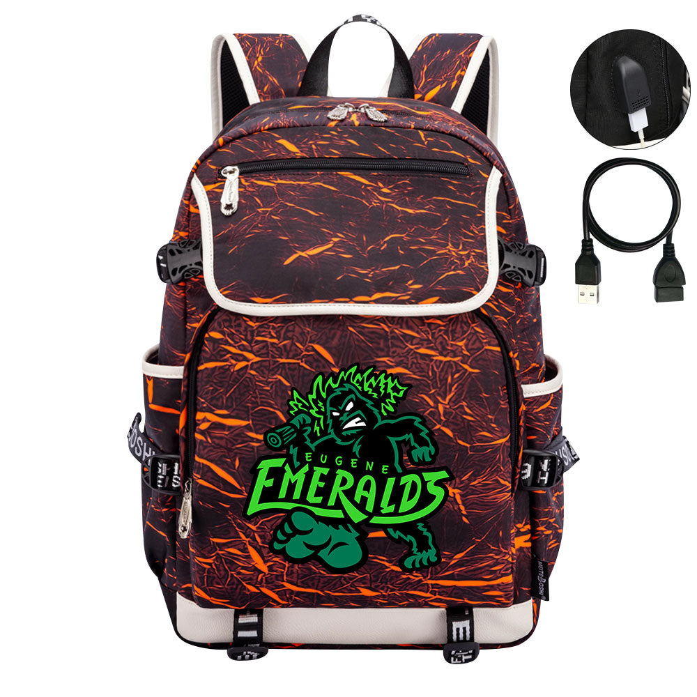 Eugene Emeralds Backpack School Notebook Travel Bags