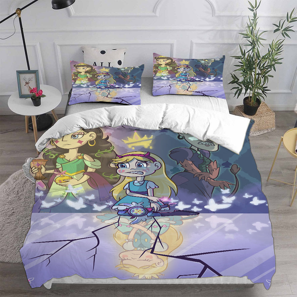 Star vs. the Forces of Evil Cosplay Bedding Set Duvet Cover Pillowcases Halloween Home Decor