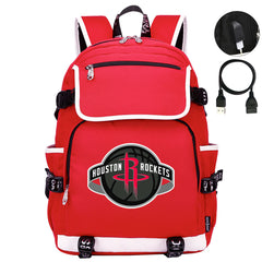 Houston Rockets Backpack School Notebook Travel Bags