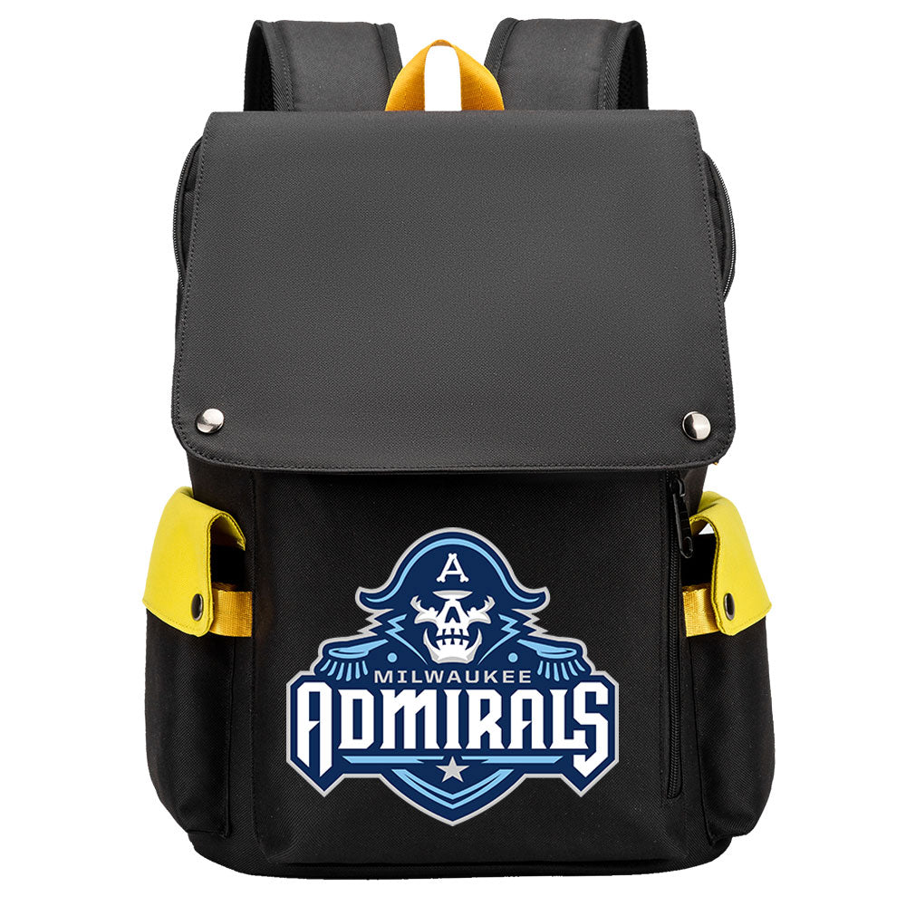Milwaukee Admirals AHL School Backpack Oxford Laptop Bag