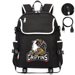 Grand Rapids Griffins Hockey League Backpack School Notebook Travel Bag