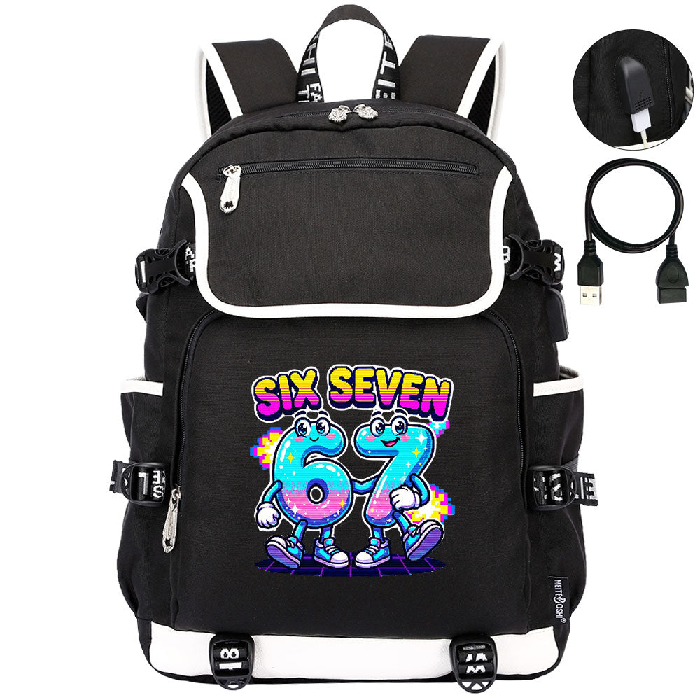Steal a Brainrot 67 Backpack School Notebook Travel Bags