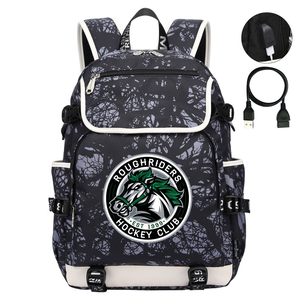 Roughriders Hockey League Backpack School Notebook Travel Bag