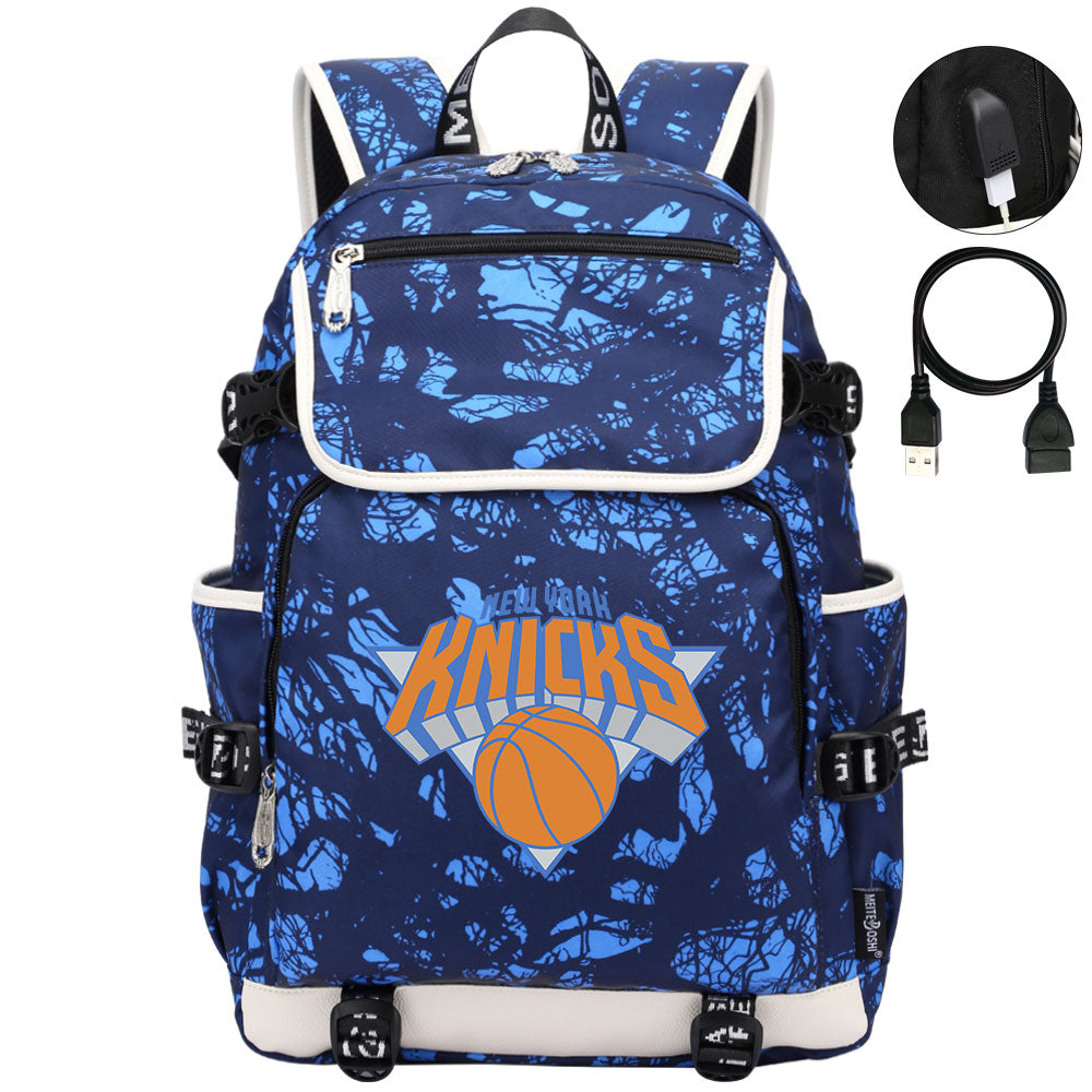 New York Knicks Backpack School Notebook Travel Bags
