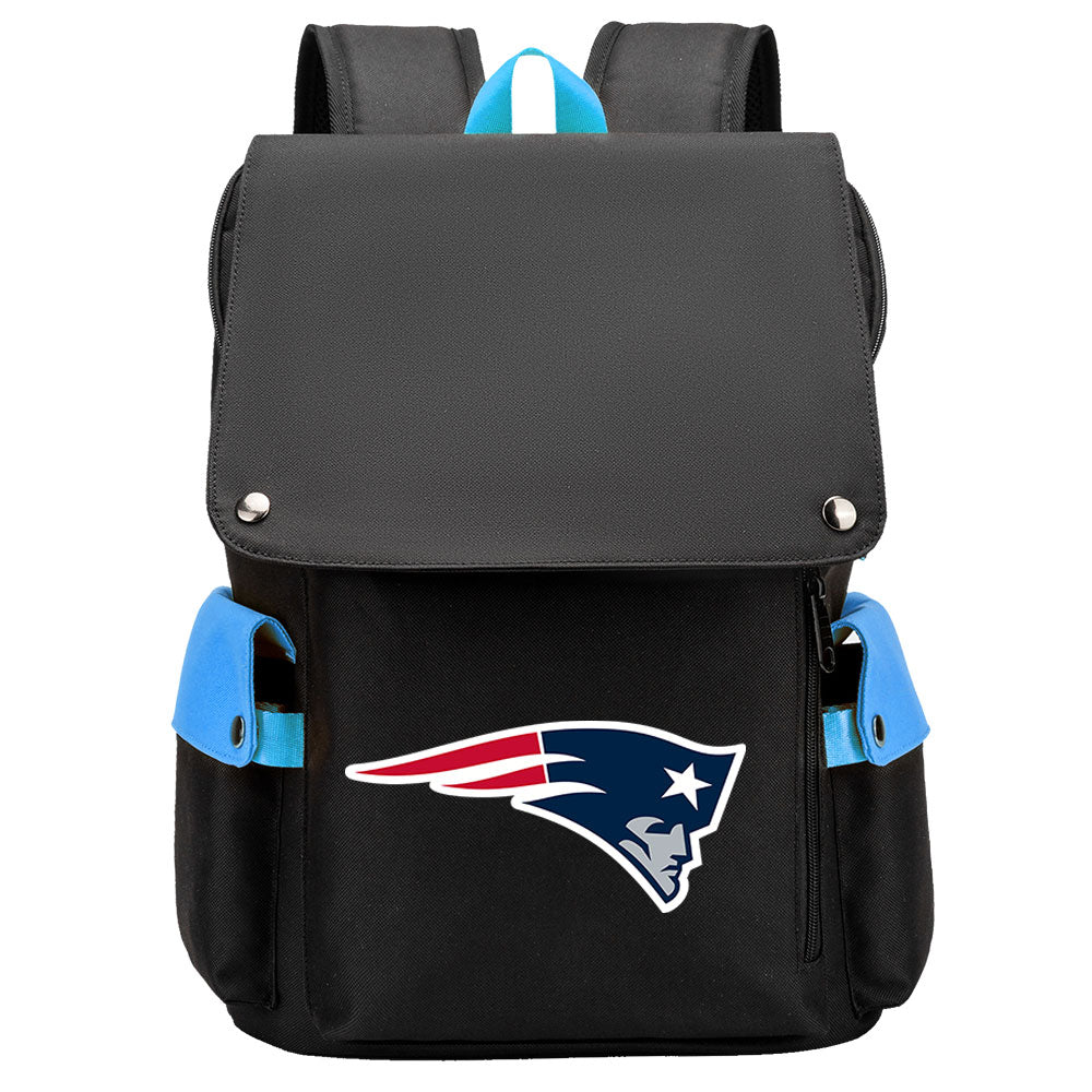 New England Patriots Football Team Rugby Laptop Backpack Oxford School Bag