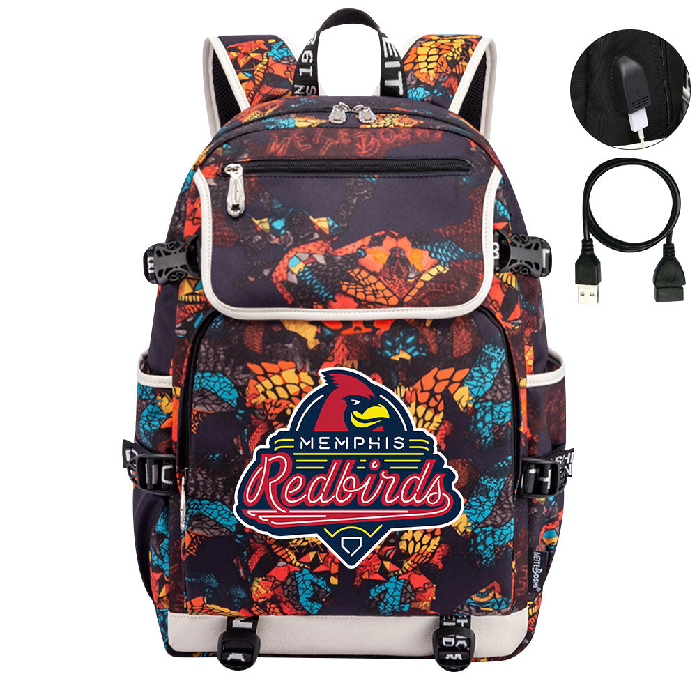 Memphis Redbirds Backpack School Notebook Travel Bags