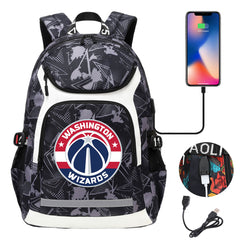Washington Wizards Backpack School Notebook Travel Bags With USB