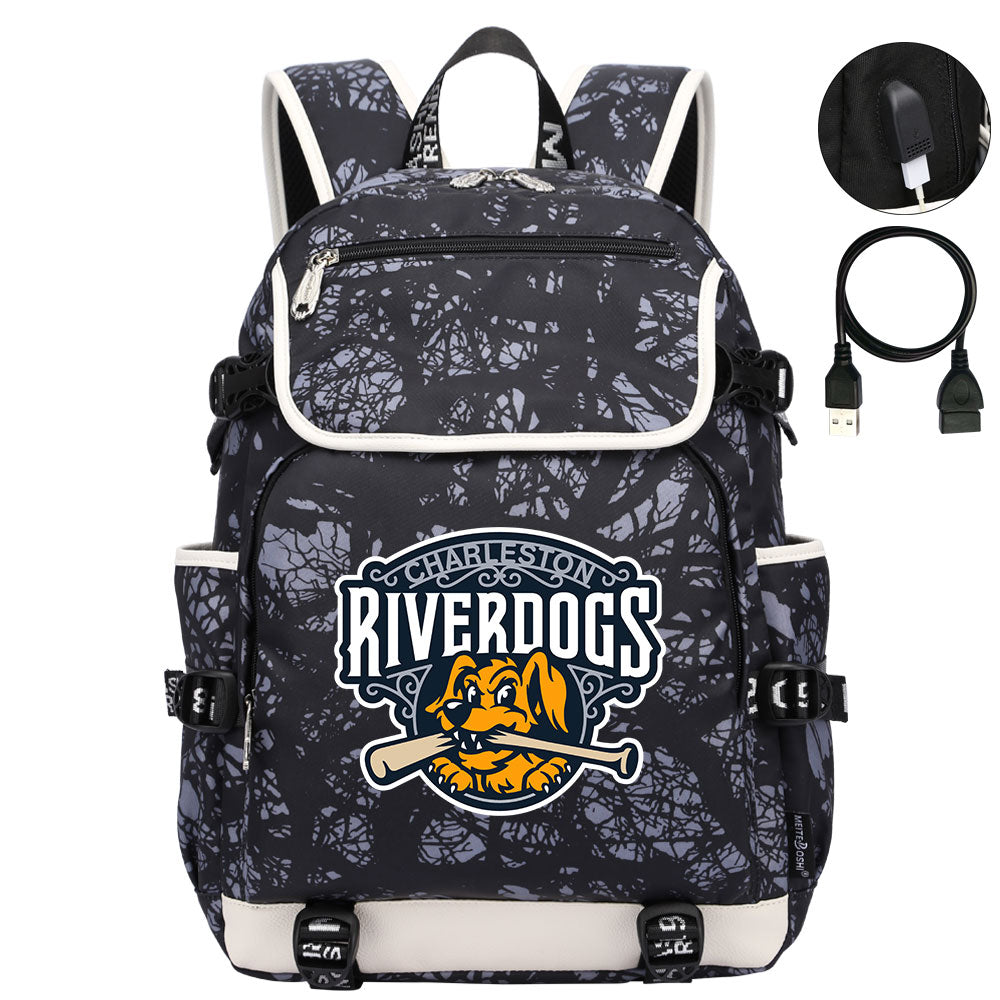 Charleston RiverDogs Backpack School Notebook Travel Bags