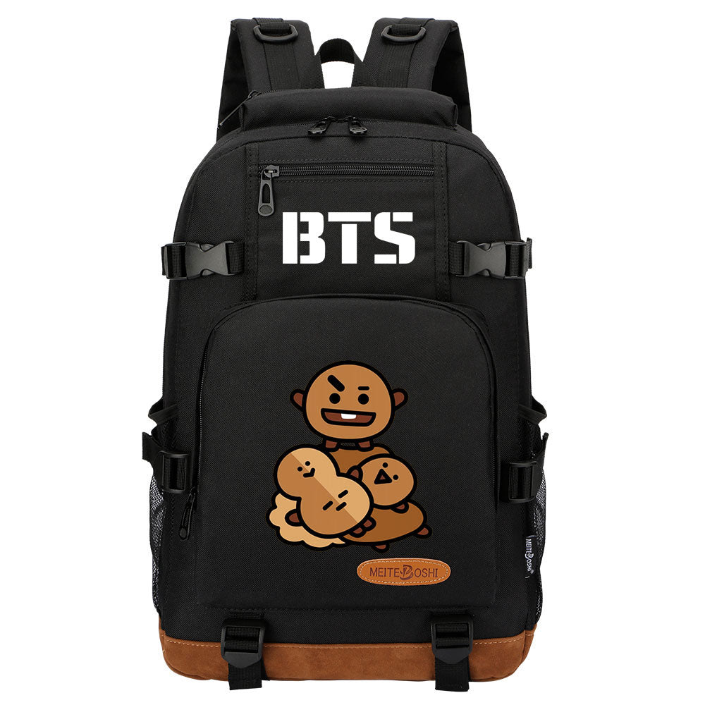 Kpop BTS Shooky Suga Waterproof Backpack School Notebook Travel Bag