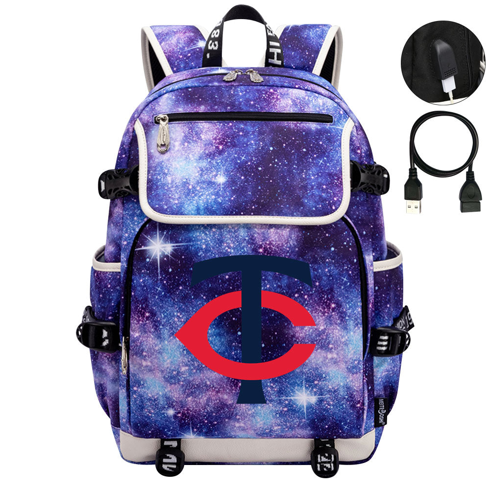 Minnesota Twins Backpack School Notebook Travel Bags