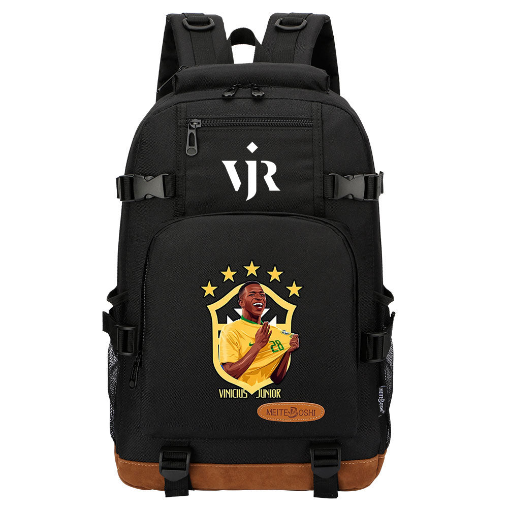 Vinicius Junior FC Waterproof Backpack School Notebook Travel Bag