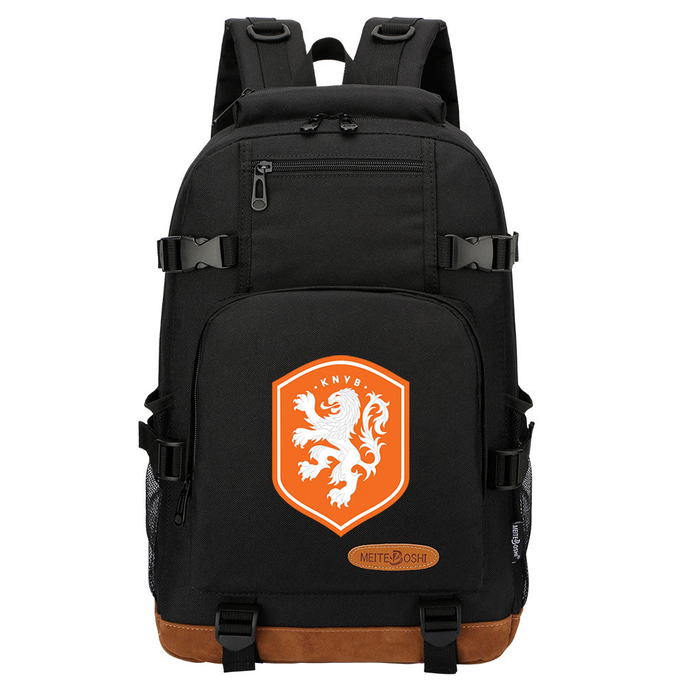 Dutch National Football Team Waterproof Backpack School Notebook Travel Bag