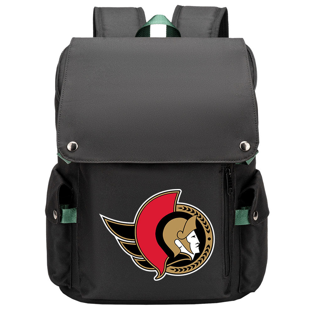 Ottawa Senators Hockey Team School Backpack Oxford Laptop Bag