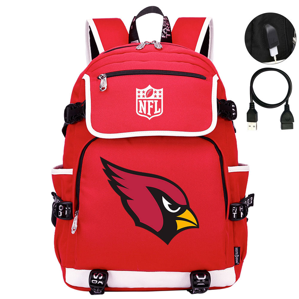 Arizona Cardinals Football Team Rugby Backpack School Notebook Travel Bag