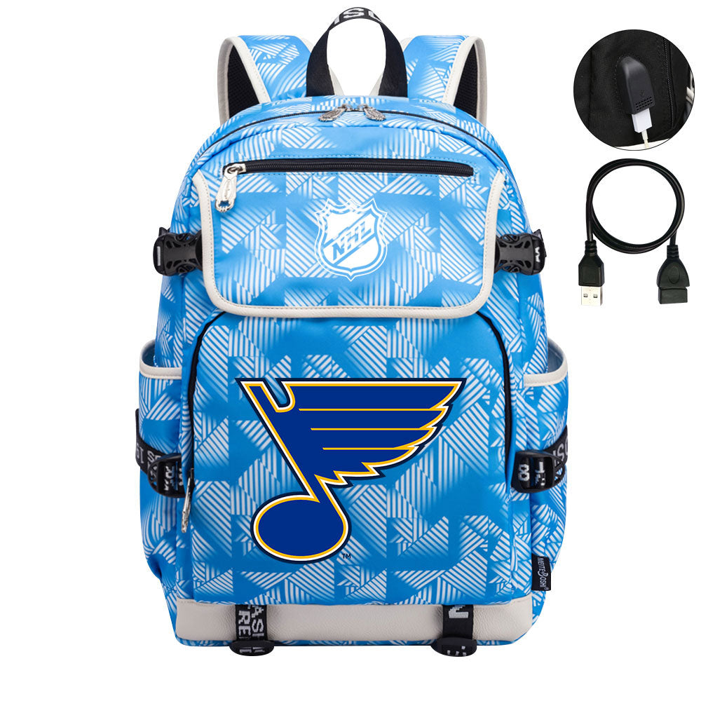 St Louis Blues Hockey Team Backpack School Notebook Travel Bags