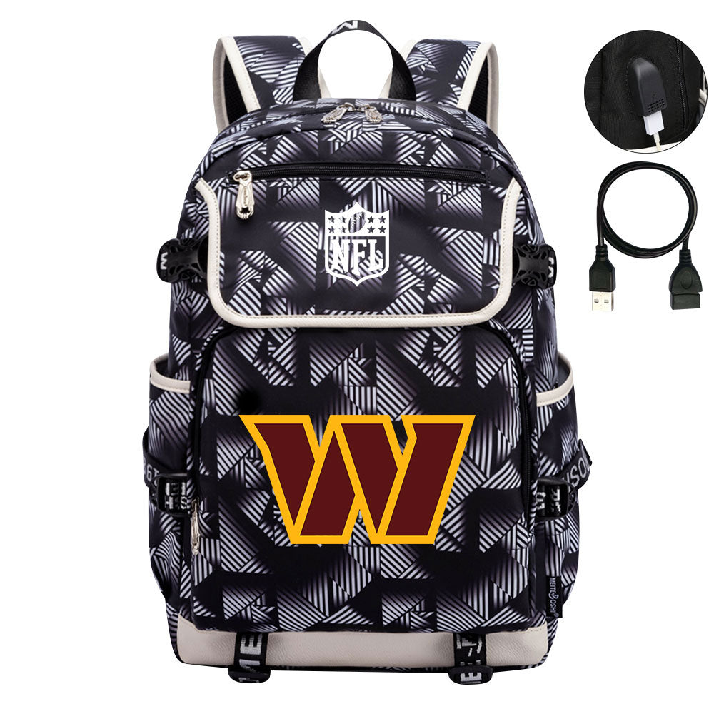 Washington Commanders Football Rugby Backpack School Notebook Travel Bags