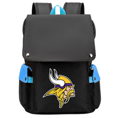 Minnesota Vikings Football Team Rugby Laptop Backpack Oxford School Bag