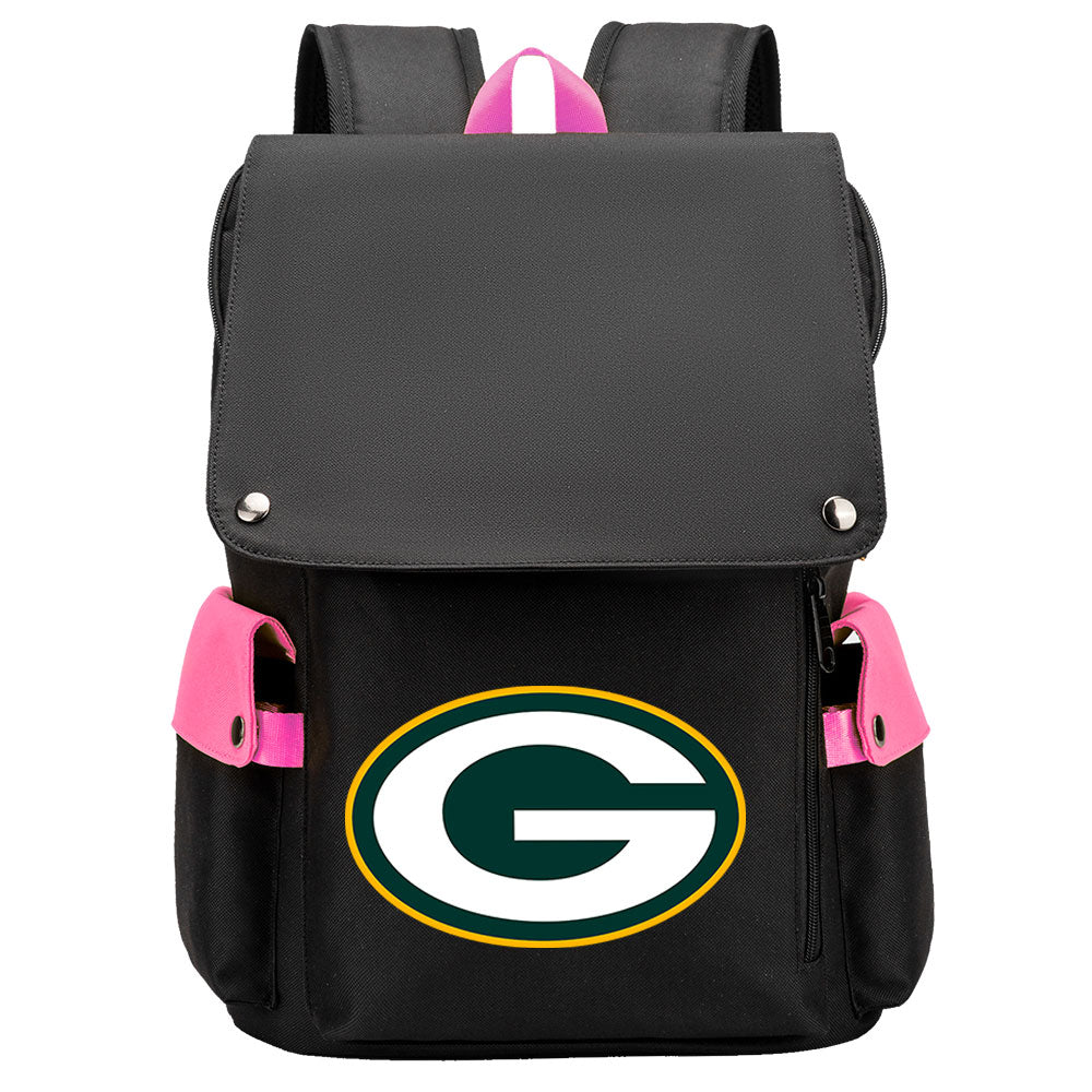 Green Bay Packers Football Team Rugby Laptop Backpack Oxford School Bag