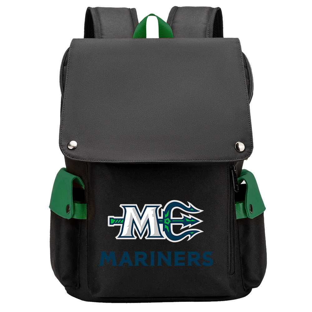 Seattle Mariners School Backpack Oxford Laptop Bag
