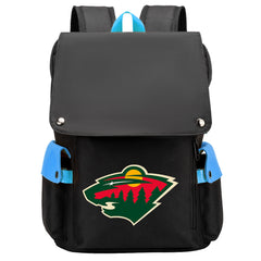 Minnesota Wild Hockey Team School Backpack Oxford Laptop Bag