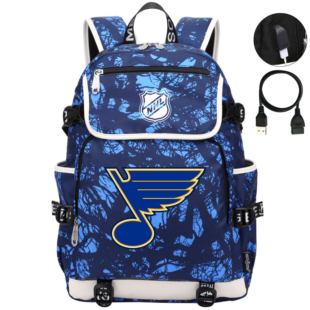 St Louis Blues Hockey Team Backpack School Notebook Travel Bags