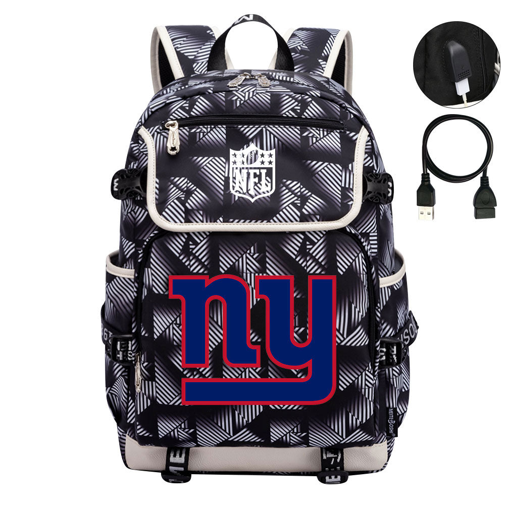 New York Giants Football Rugby Backpack School Notebook Travel Bags