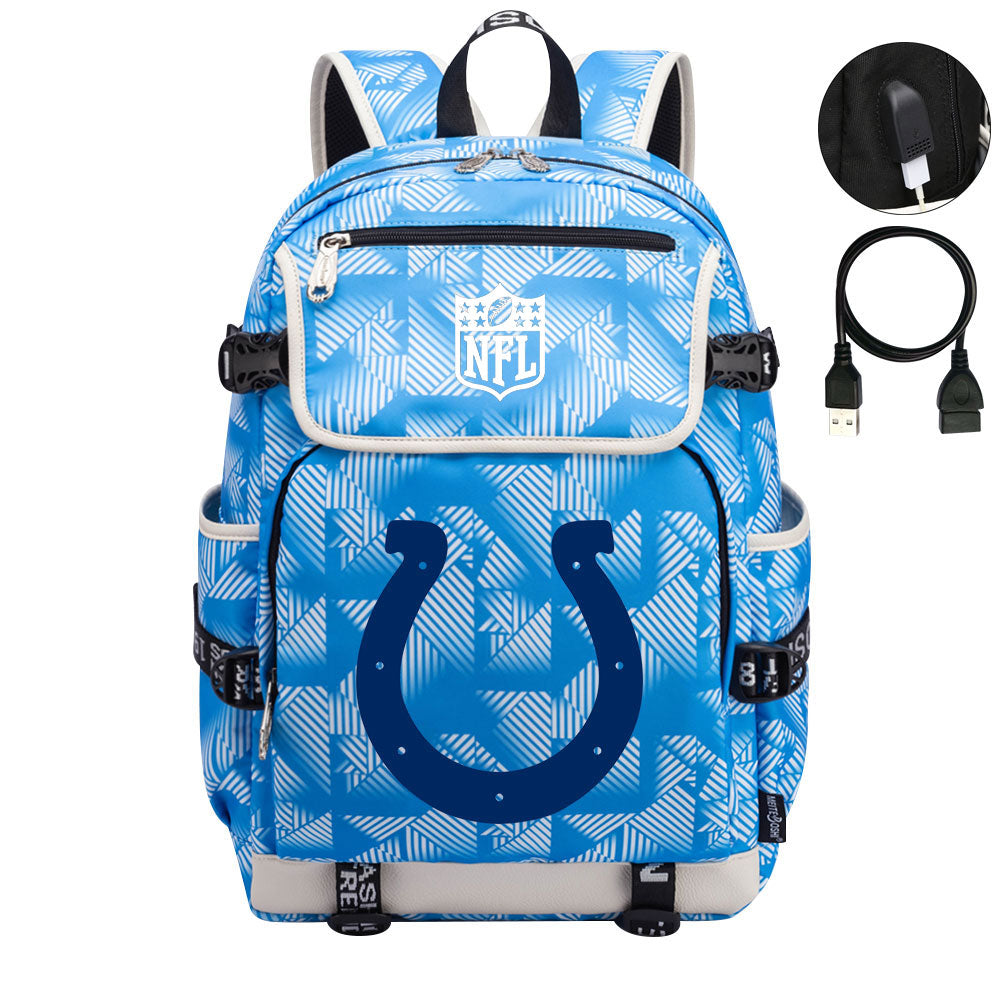 Indianapolis Colts Hockey League Backpack School Notebook Travel Bag