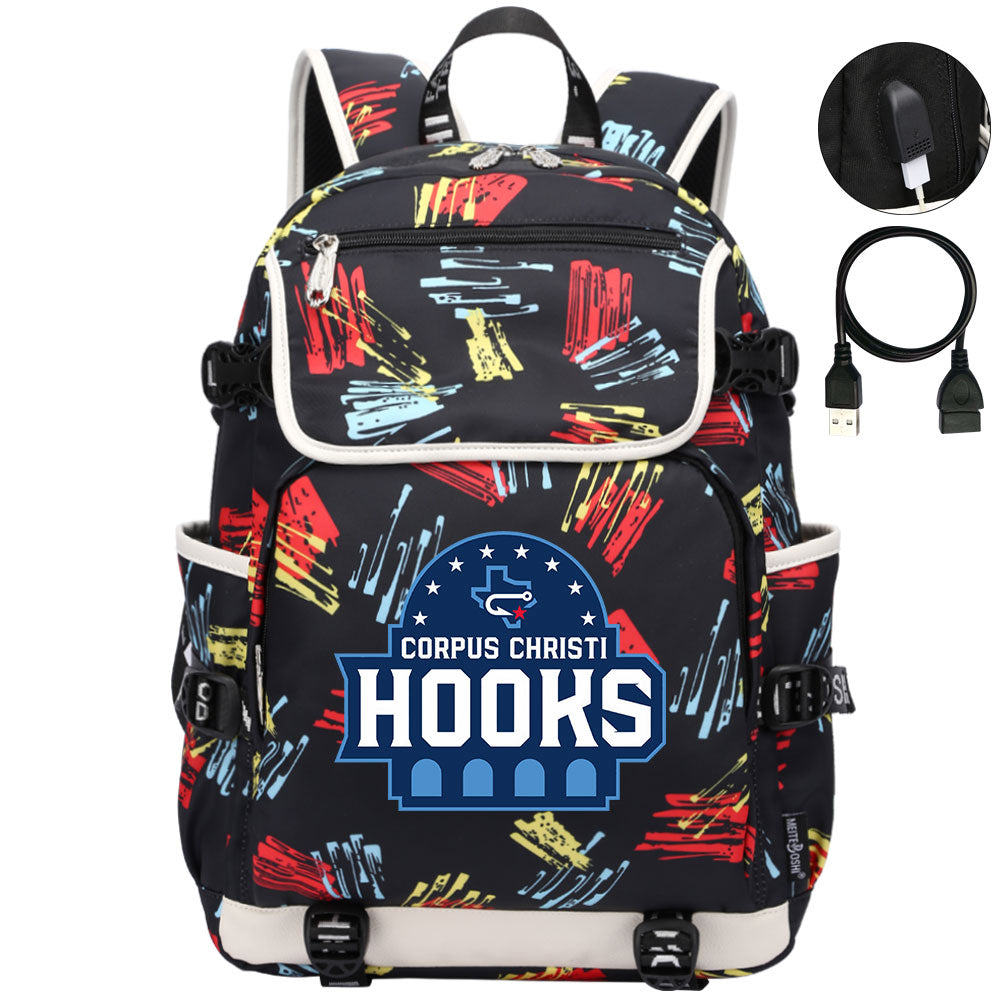 Corpus Christi Hooks Backpack School Notebook Travel Bags
