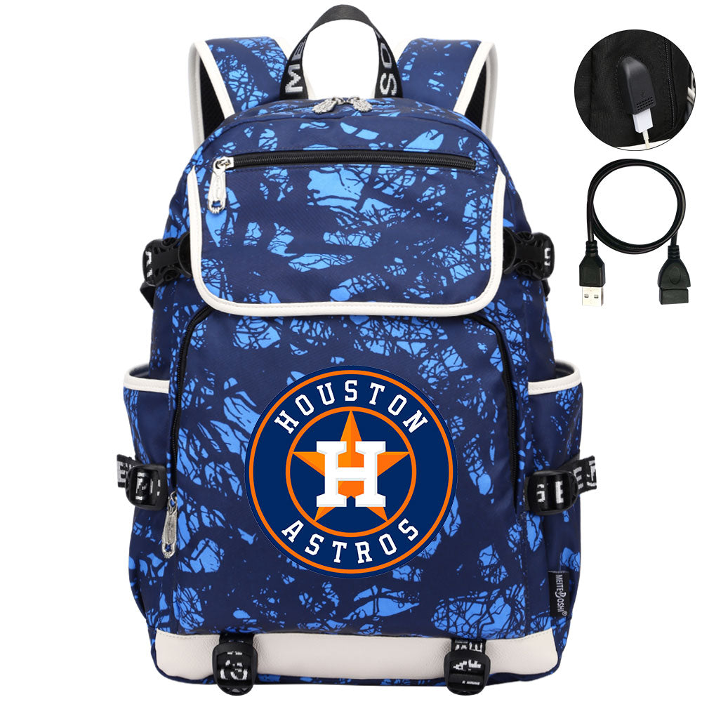 Houston Astros Backpack School Notebook Travel Bags
