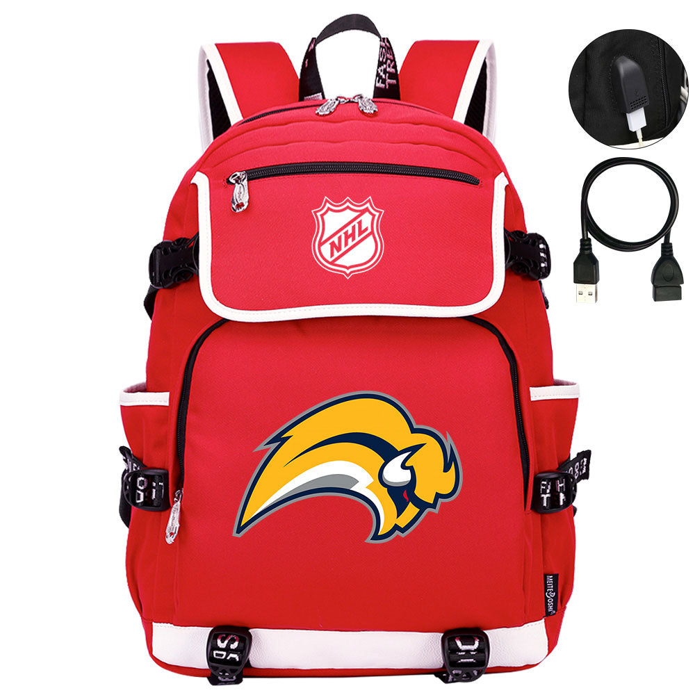 Buffalo Sabres Hockey League Backpack School Notebook Travel Bag