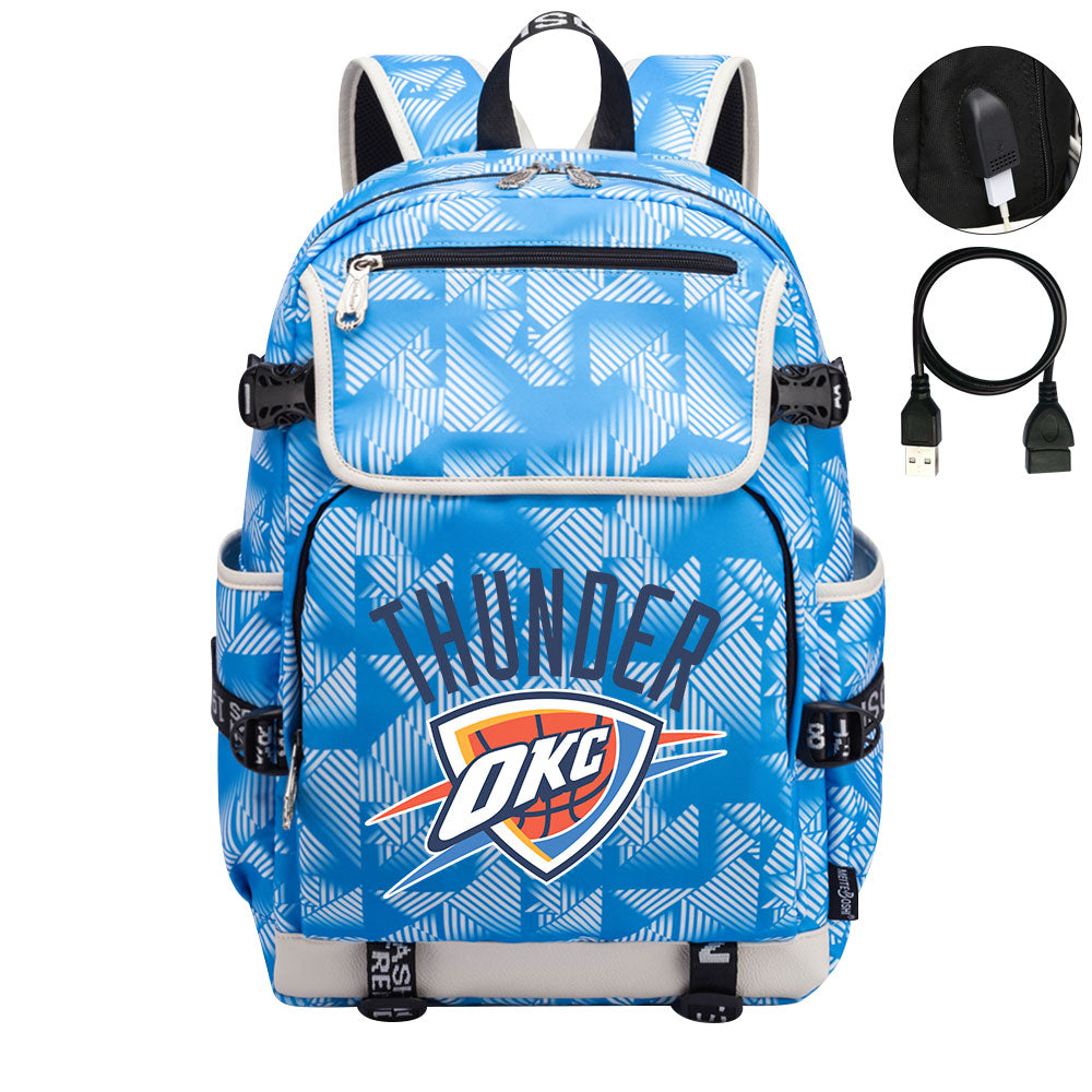 Oklahoma City Thunder Backpack School Notebook Travel Bags