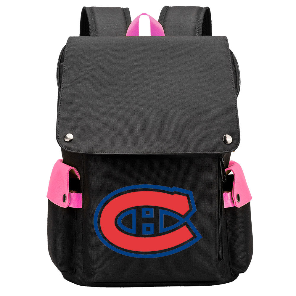 Montreal Canadiens Hockey Team School Backpack Oxford Laptop Bag