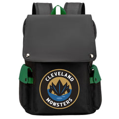 Cleveland Monsters Hockey Team School Backpack Oxford Laptop Bag