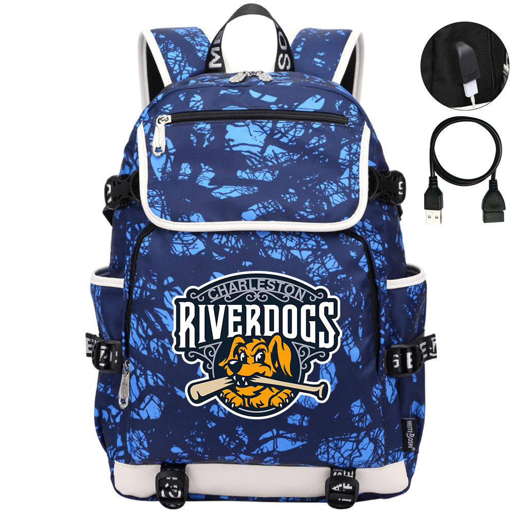 Charleston RiverDogs Backpack School Notebook Travel Bags