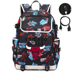 Chicago Bulls Backpack School Notebook Travel Bags