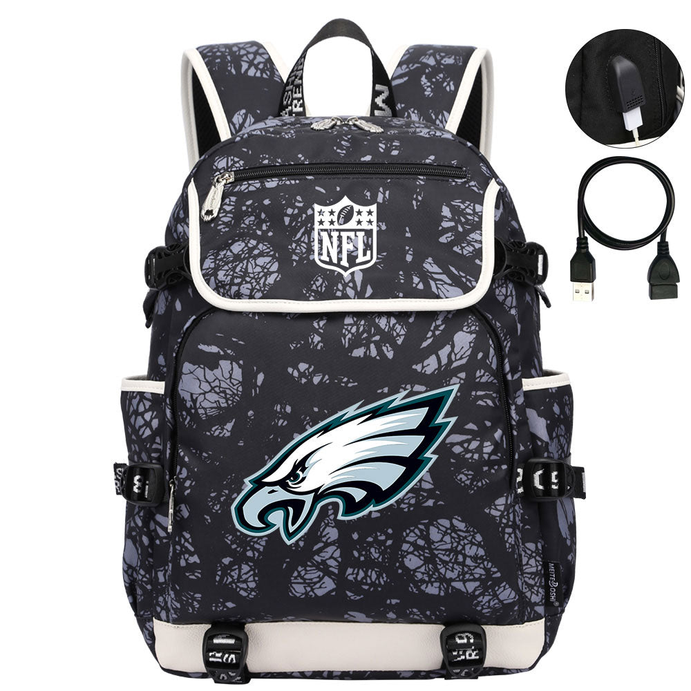 Philadelphia Eagles Football Rugby Backpack School Notebook Travel Bags