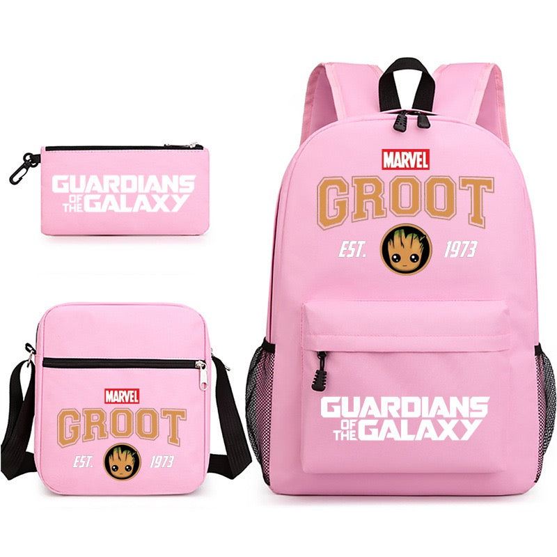 Groot School Backpack Shoulder Bag Pencil Bags 3pcs Set