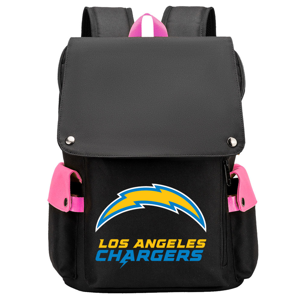 Los Angeles Chargers Football Team Rugby Laptop Backpack Oxford School Bag