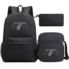 San Antonio Spurs Water  Basketball School Backpack Shoulder Bag Pencil Bags 3pcs Set