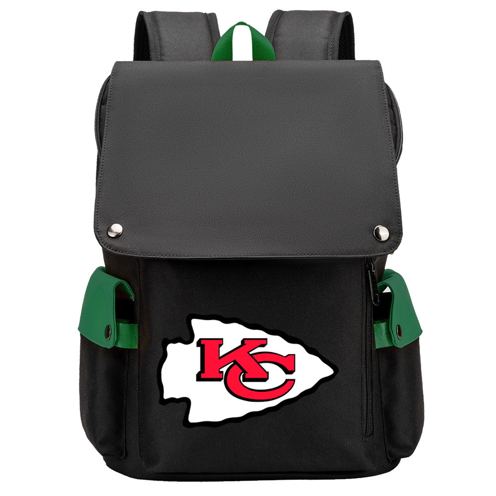 Kansas City Chiefs Football Team Rugby Laptop Backpack Oxford School Bag