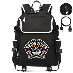 Erie SeaWolves Backpack School Notebook Travel Bags