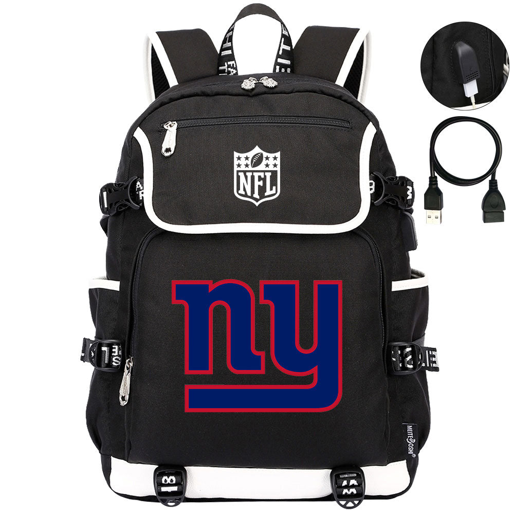 New York Giants Football Rugby Backpack School Notebook Travel Bags