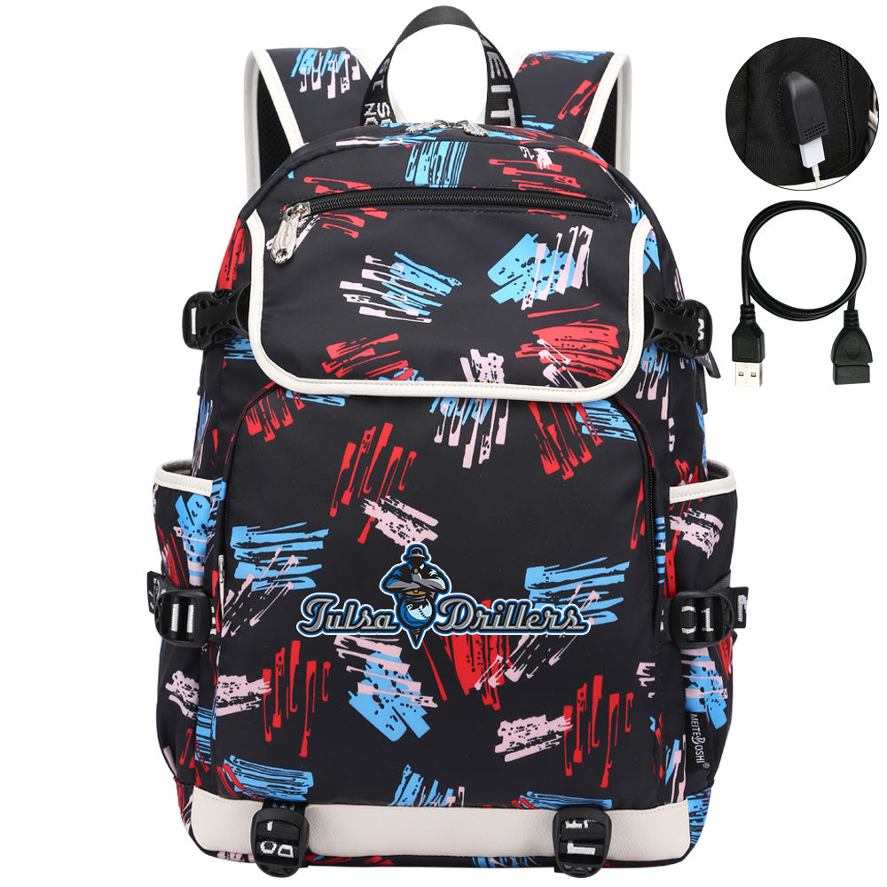 Tulsa Drillers Backpack School Notebook Travel Bags