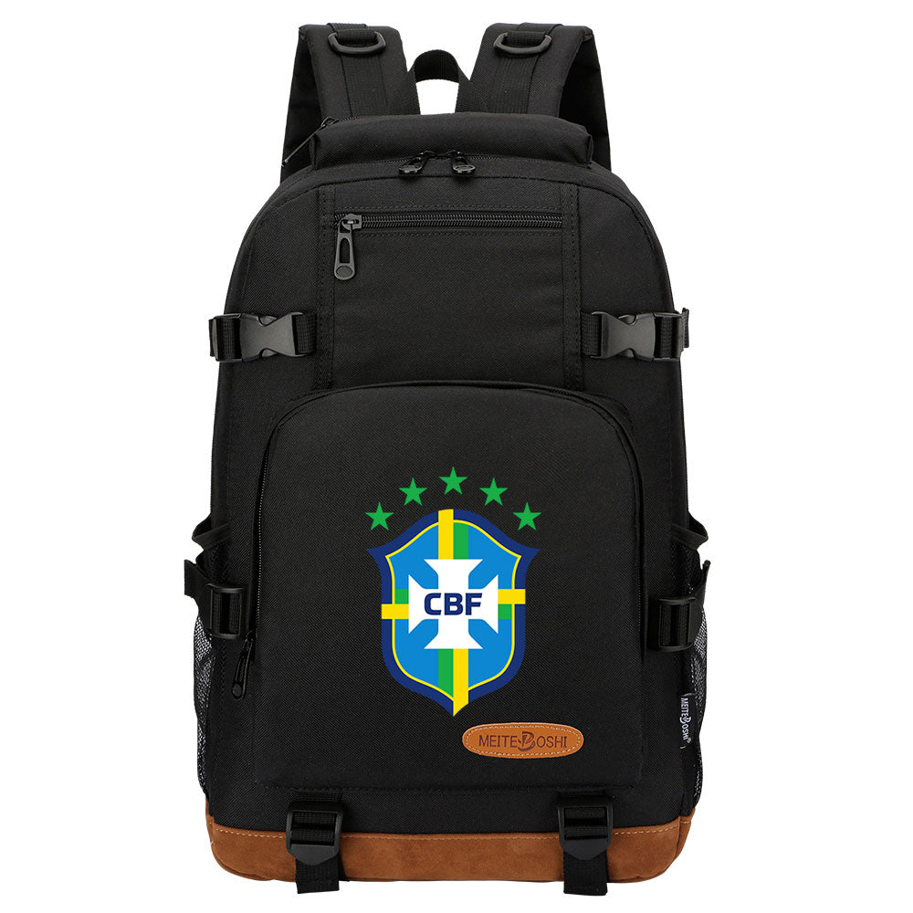 Brazil National Football Team Waterproof Backpack School Notebook Travel Bag