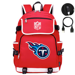 Tennessee Titans Football Rugby Backpack School Notebook Travel Bags