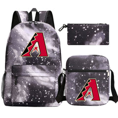 Arizona Diamondbacks Baseball School Backpack Shoulder Bag Pencil Bags 3pcs Set