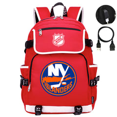 New York Islanders Hockey League Backpack School Notebook Travel Bag